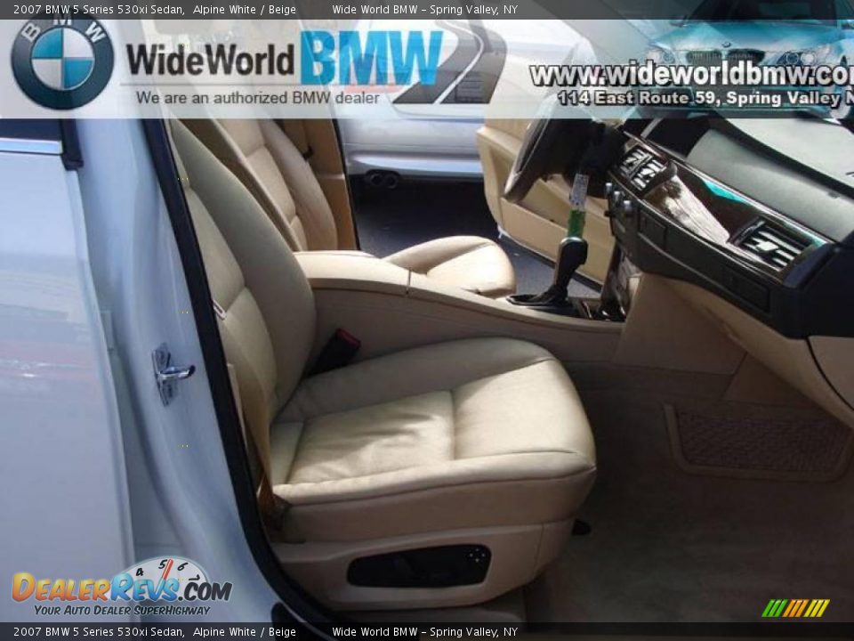 2007 BMW 5 Series 530xi Sedan Alpine White / Beige Photo #8