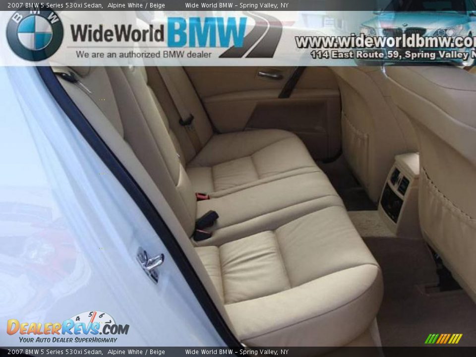 2007 BMW 5 Series 530xi Sedan Alpine White / Beige Photo #9