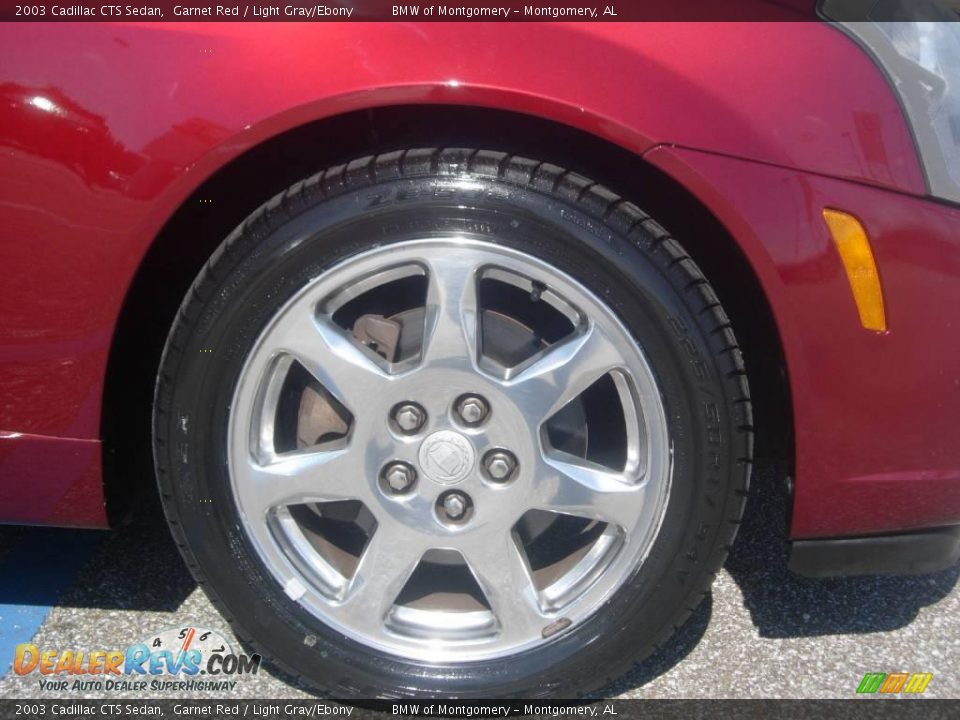 2003 Cadillac CTS Sedan Garnet Red / Light Gray/Ebony Photo #13