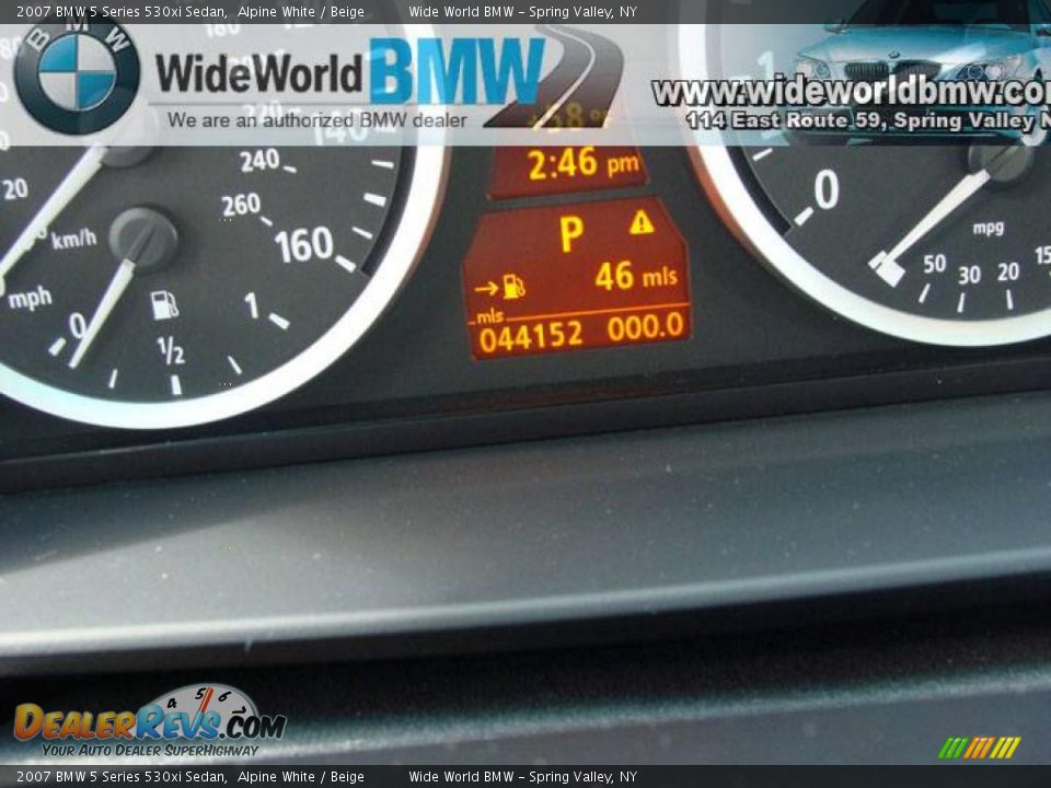 2007 BMW 5 Series 530xi Sedan Alpine White / Beige Photo #14
