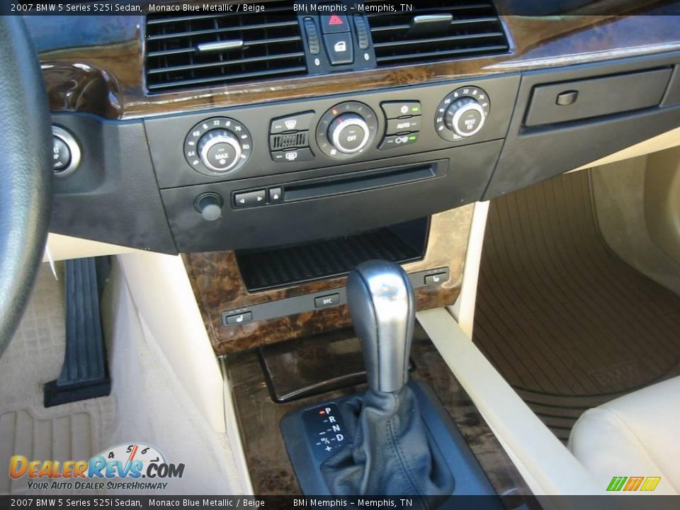 2007 BMW 5 Series 525i Sedan Monaco Blue Metallic / Beige Photo #16