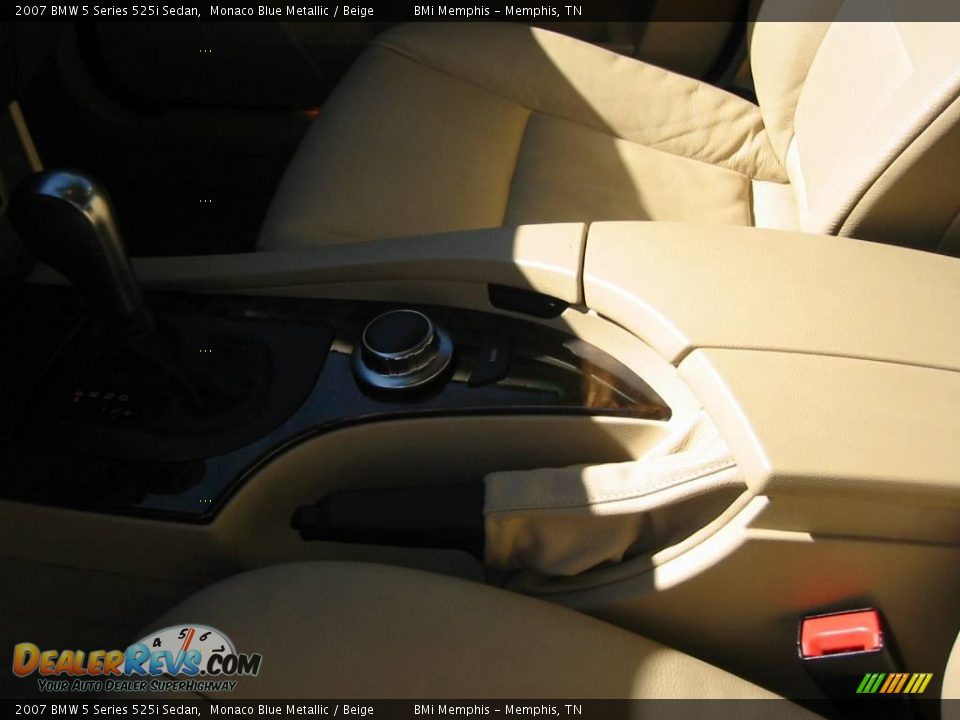 2007 BMW 5 Series 525i Sedan Monaco Blue Metallic / Beige Photo #17