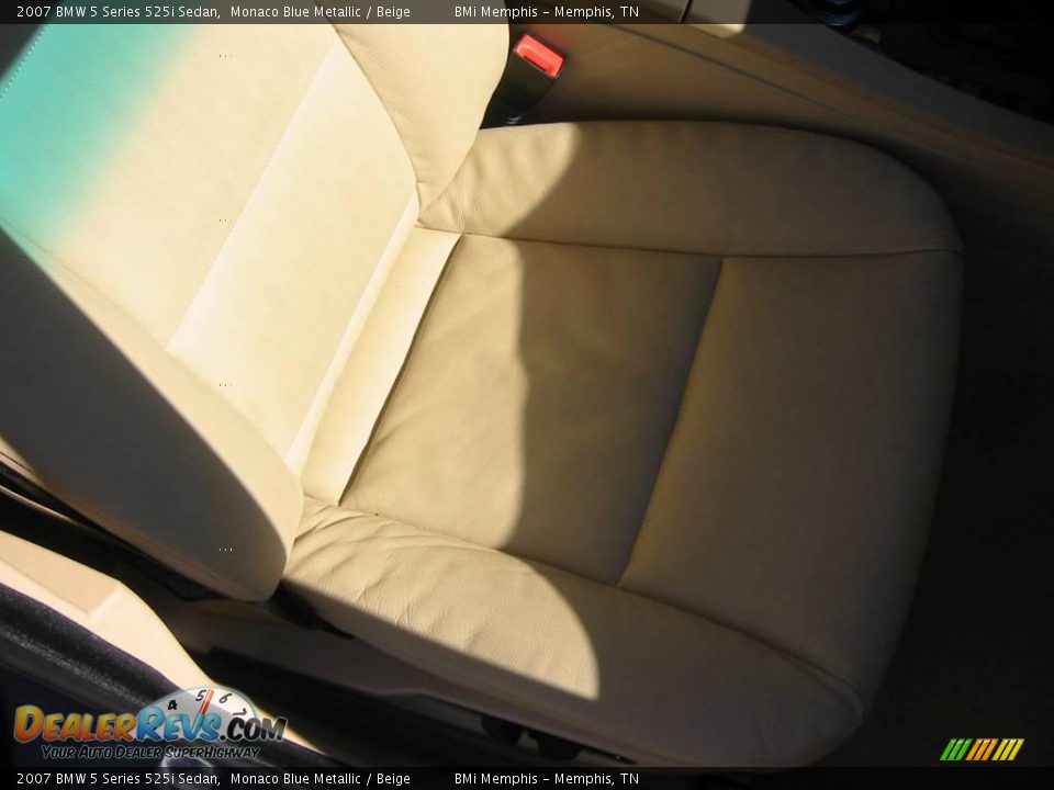 2007 BMW 5 Series 525i Sedan Monaco Blue Metallic / Beige Photo #19