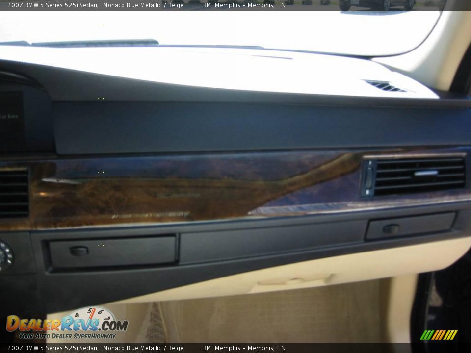 2007 BMW 5 Series 525i Sedan Monaco Blue Metallic / Beige Photo #22