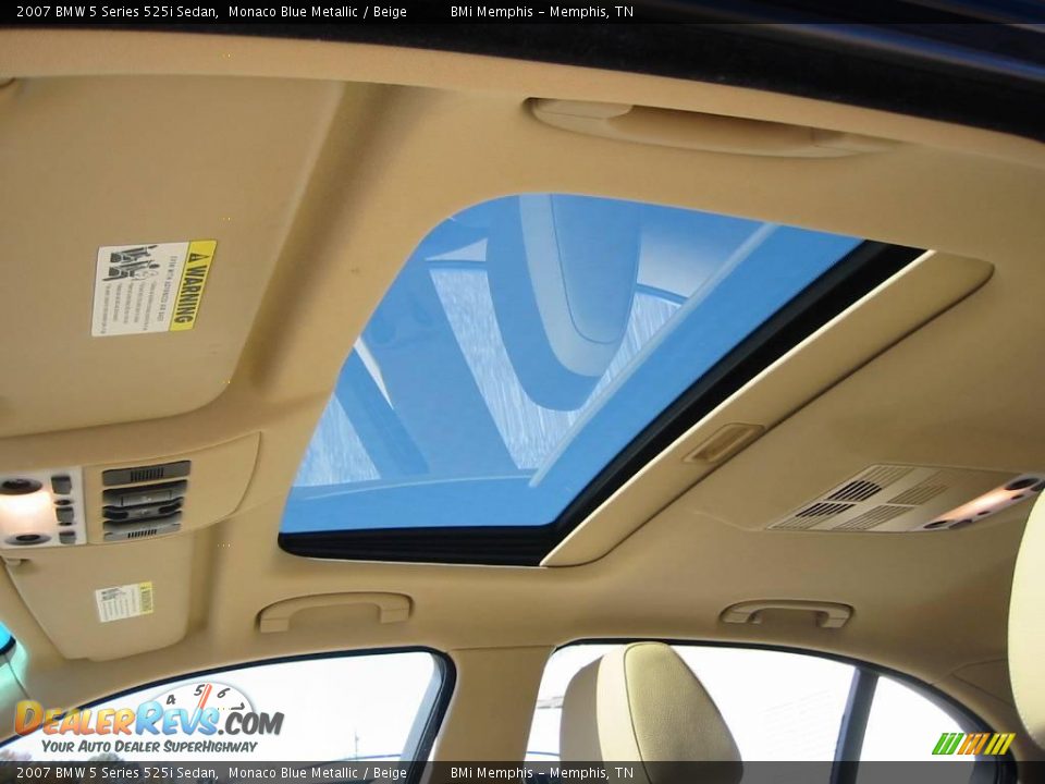 2007 BMW 5 Series 525i Sedan Monaco Blue Metallic / Beige Photo #24