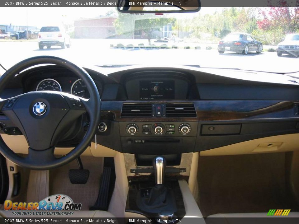 2007 BMW 5 Series 525i Sedan Monaco Blue Metallic / Beige Photo #25