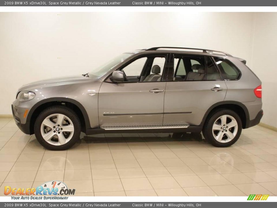2009 BMW X5 xDrive30i Space Grey Metallic / Grey Nevada Leather Photo #4