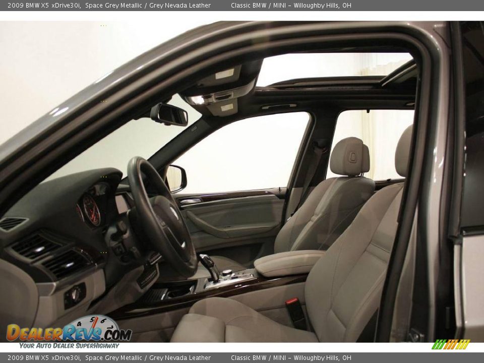 2009 BMW X5 xDrive30i Space Grey Metallic / Grey Nevada Leather Photo #9