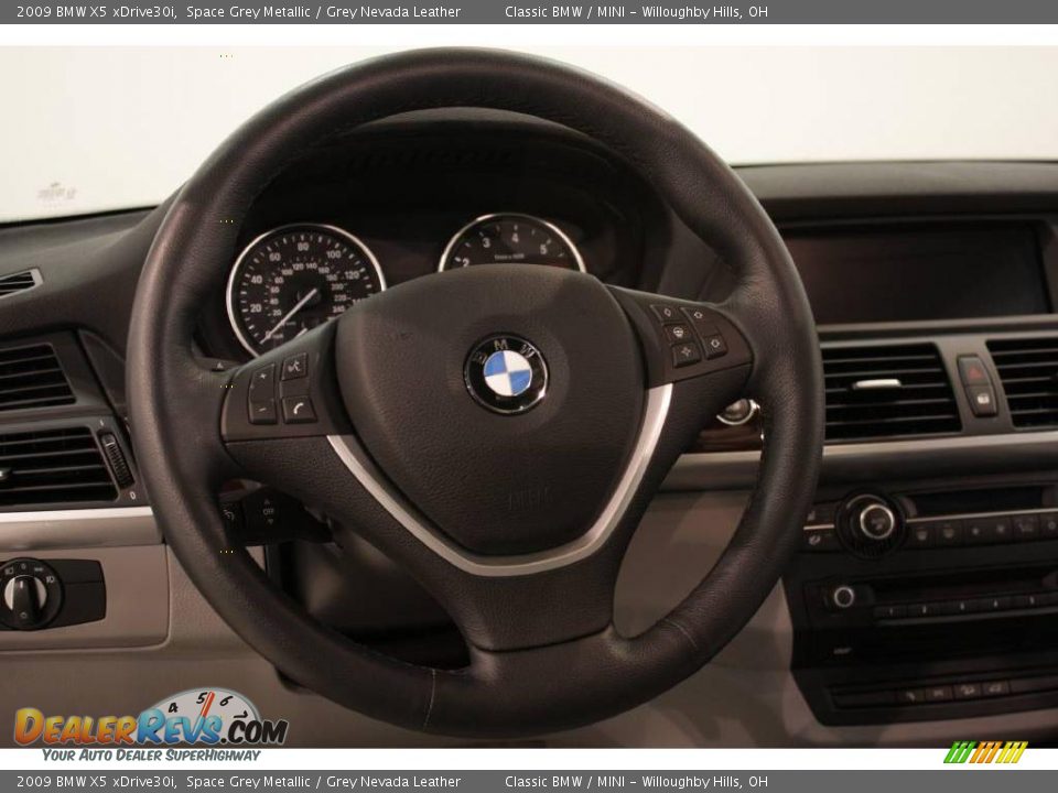 2009 BMW X5 xDrive30i Space Grey Metallic / Grey Nevada Leather Photo #12