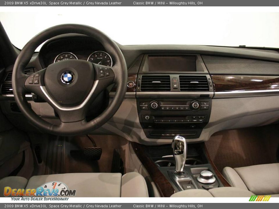 2009 BMW X5 xDrive30i Space Grey Metallic / Grey Nevada Leather Photo #25