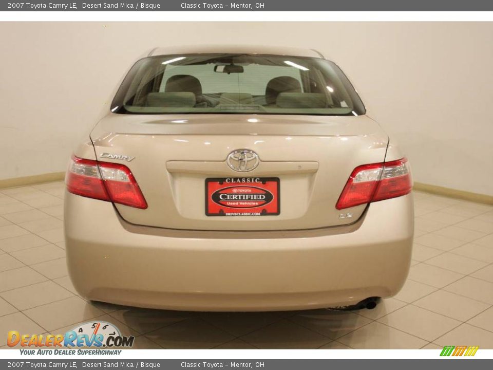 2007 Toyota Camry LE Desert Sand Mica / Bisque Photo #6