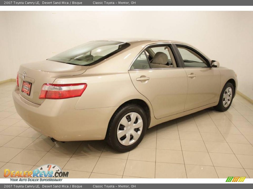 2007 Toyota Camry LE Desert Sand Mica / Bisque Photo #7