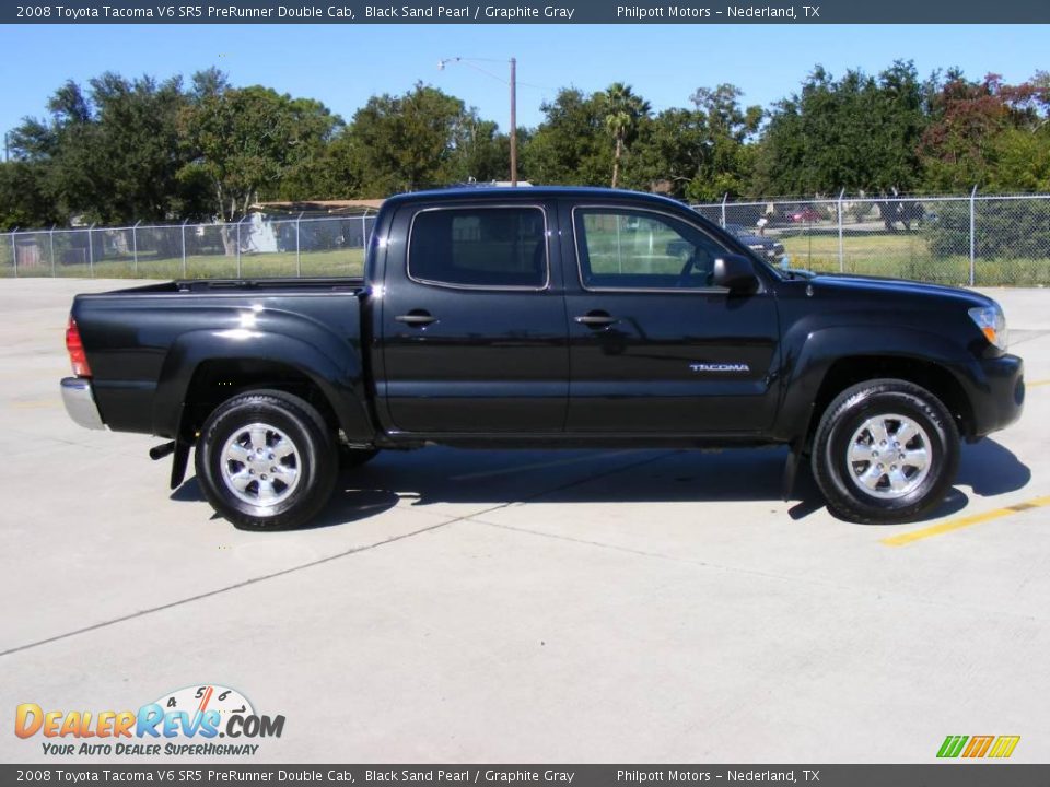 2008 Toyota Tacoma V6 SR5 PreRunner Double Cab Black Sand Pearl / Graphite Gray Photo #2