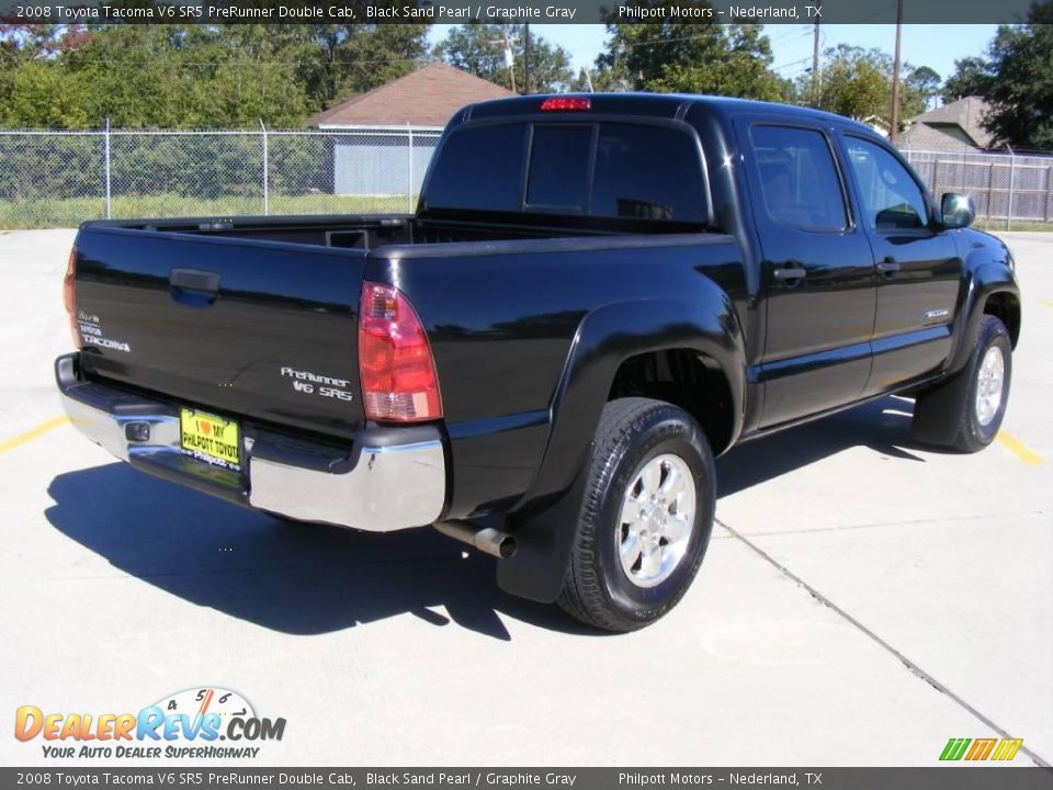 2008 Toyota Tacoma V6 SR5 PreRunner Double Cab Black Sand Pearl / Graphite Gray Photo #3