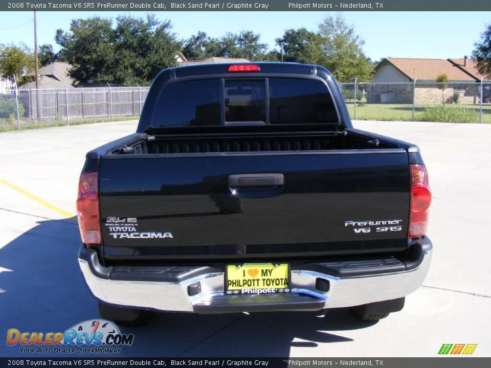 2008 Toyota Tacoma V6 SR5 PreRunner Double Cab Black Sand Pearl / Graphite Gray Photo #4