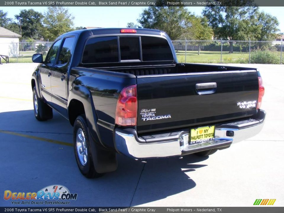 2008 Toyota Tacoma V6 SR5 PreRunner Double Cab Black Sand Pearl / Graphite Gray Photo #5