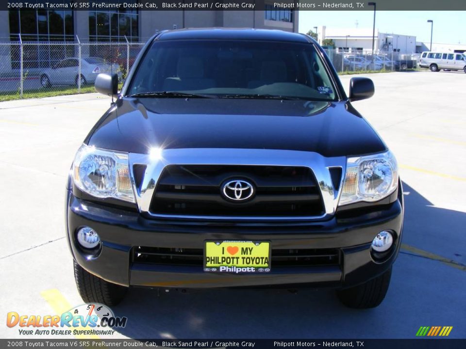 2008 Toyota Tacoma V6 SR5 PreRunner Double Cab Black Sand Pearl / Graphite Gray Photo #8