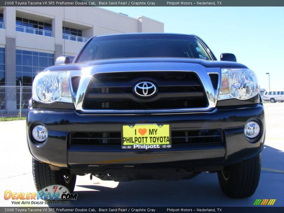 2008 Toyota Tacoma V6 SR5 PreRunner Double Cab Black Sand Pearl / Graphite Gray Photo #9