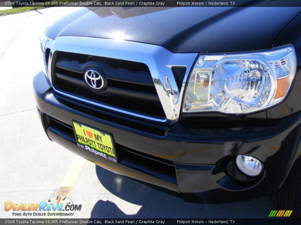 2008 Toyota Tacoma V6 SR5 PreRunner Double Cab Black Sand Pearl / Graphite Gray Photo #12