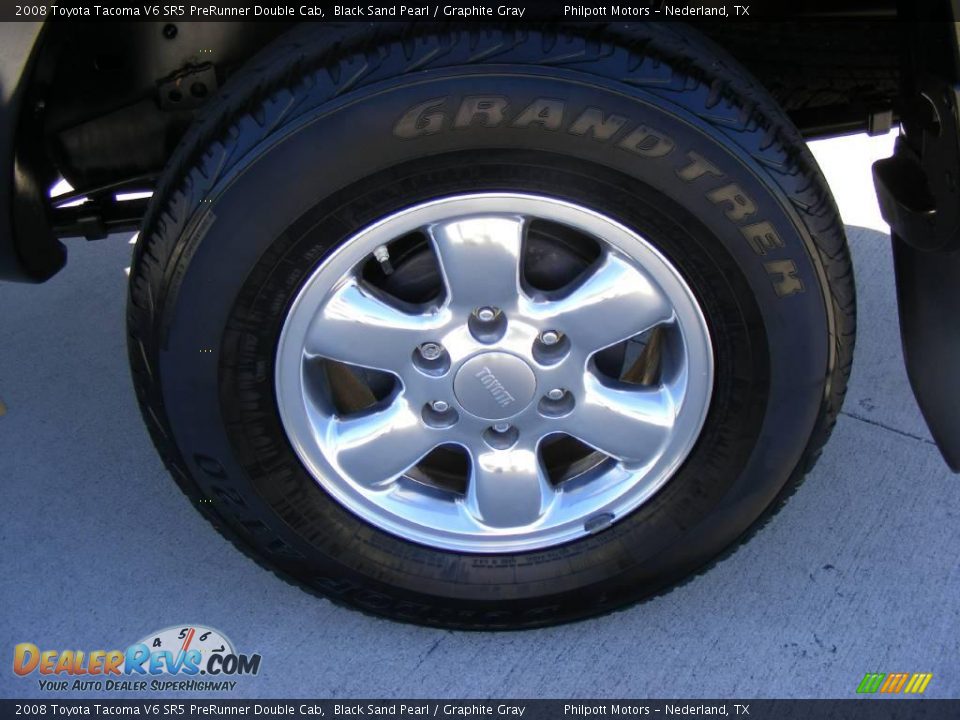 2008 Toyota Tacoma V6 SR5 PreRunner Double Cab Black Sand Pearl / Graphite Gray Photo #14