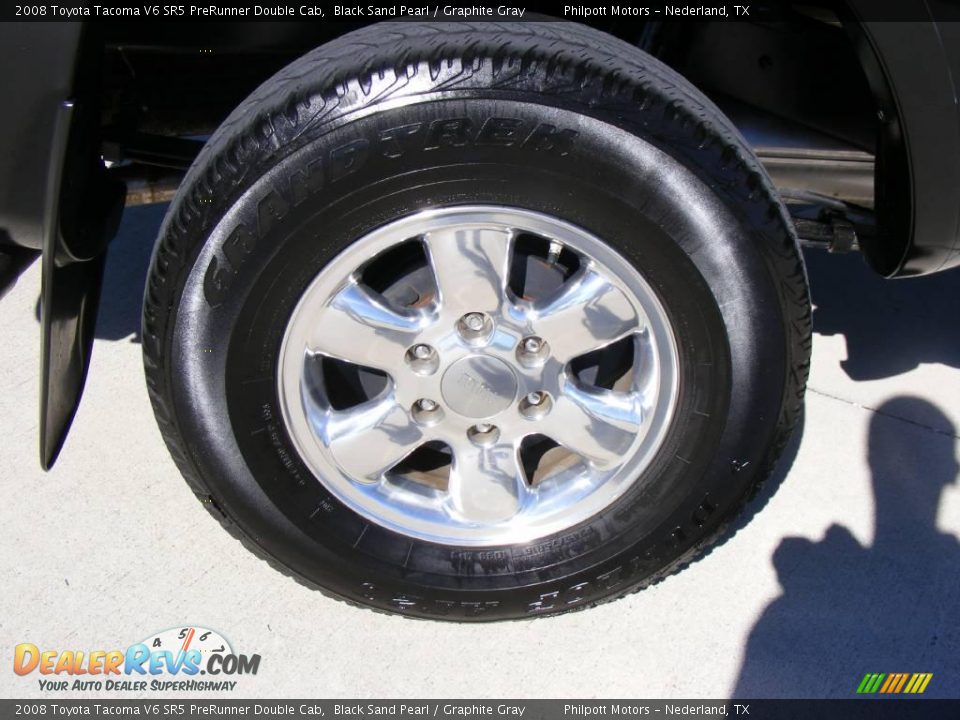 2008 Toyota Tacoma V6 SR5 PreRunner Double Cab Black Sand Pearl / Graphite Gray Photo #15