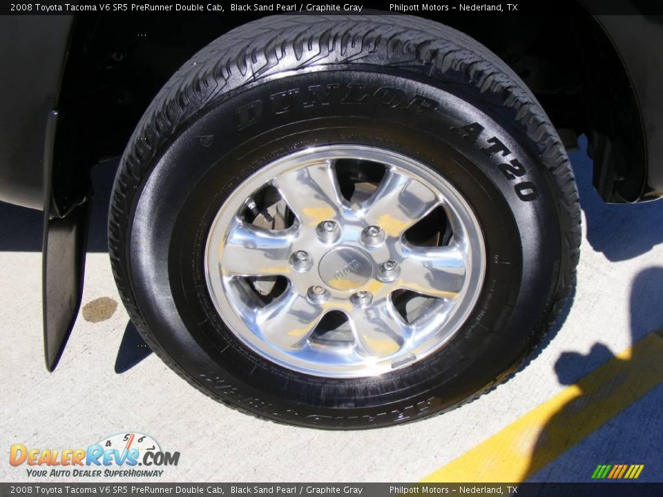 2008 Toyota Tacoma V6 SR5 PreRunner Double Cab Black Sand Pearl / Graphite Gray Photo #16
