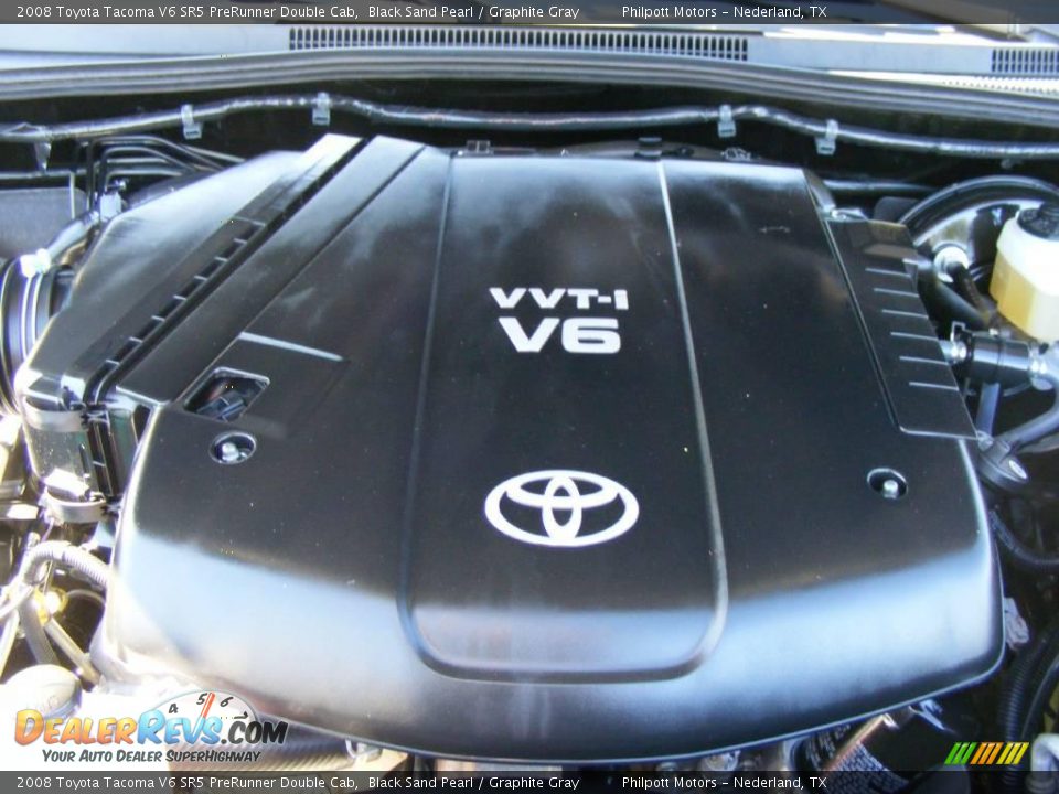 2008 Toyota Tacoma V6 SR5 PreRunner Double Cab Black Sand Pearl / Graphite Gray Photo #23