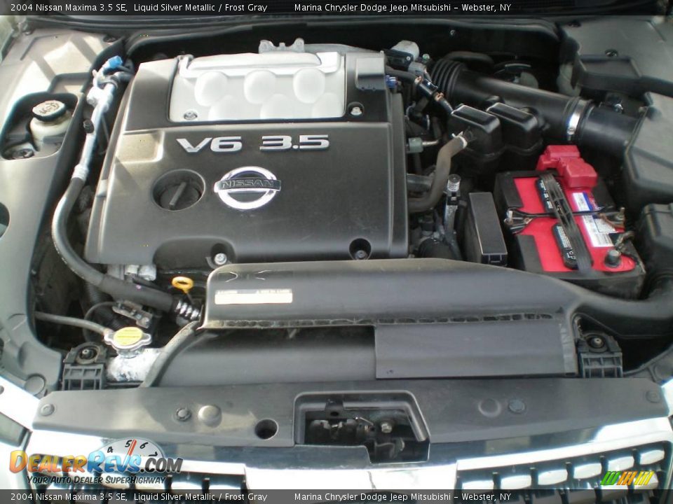 2004 Nissan Maxima 3.5 SE Liquid Silver Metallic / Frost Gray Photo #19