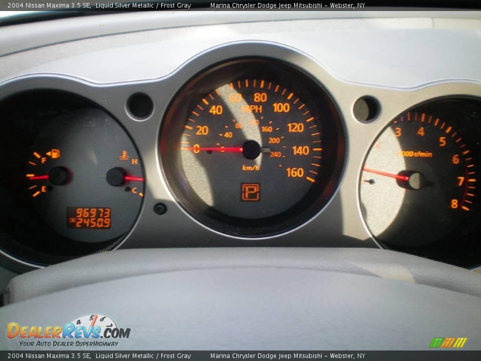 2004 Nissan Maxima 3.5 SE Liquid Silver Metallic / Frost Gray Photo #28