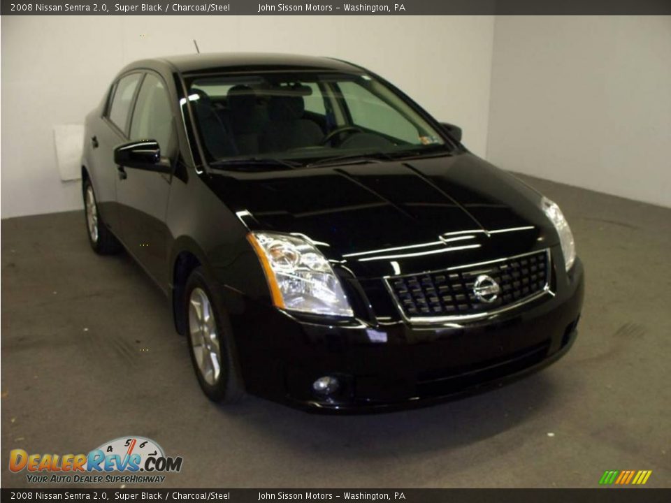 2008 Nissan Sentra 2.0 Super Black / Charcoal/Steel Photo #1