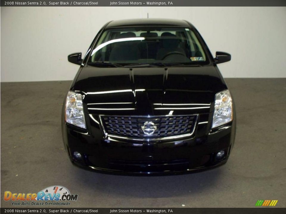 2008 Nissan Sentra 2.0 Super Black / Charcoal/Steel Photo #2