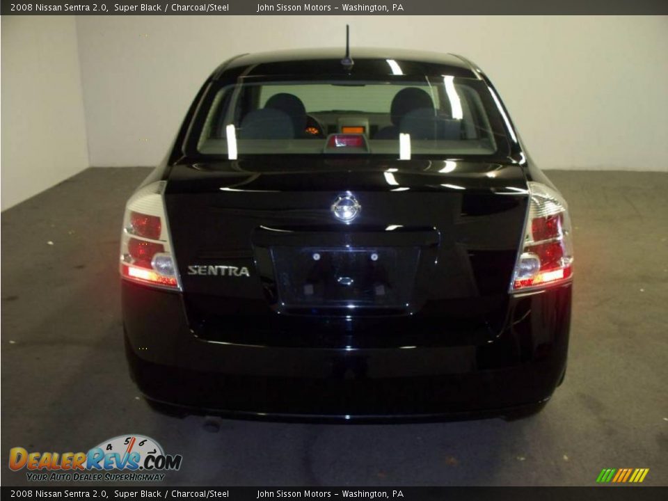 2008 Nissan Sentra 2.0 Super Black / Charcoal/Steel Photo #3