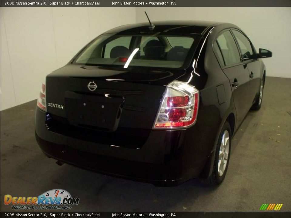 2008 Nissan Sentra 2.0 Super Black / Charcoal/Steel Photo #4