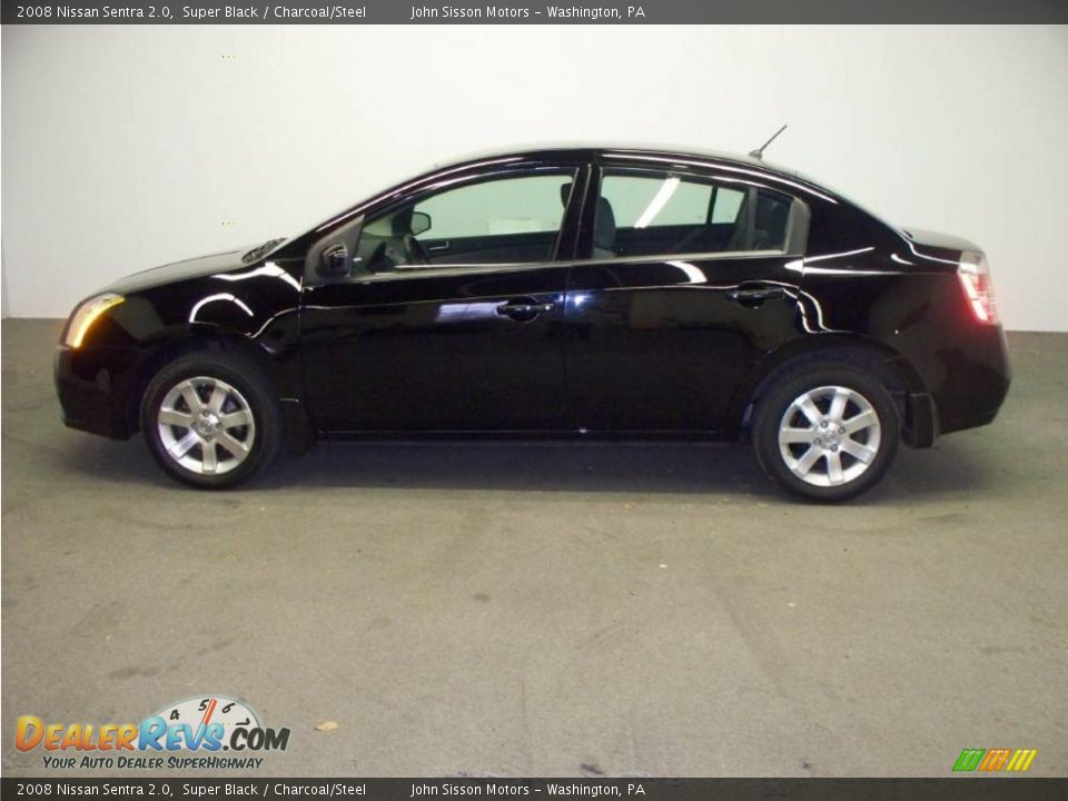 2008 Nissan Sentra 2.0 Super Black / Charcoal/Steel Photo #6