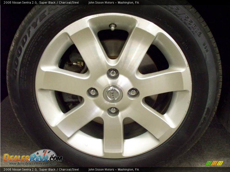 2008 Nissan Sentra 2.0 Super Black / Charcoal/Steel Photo #7