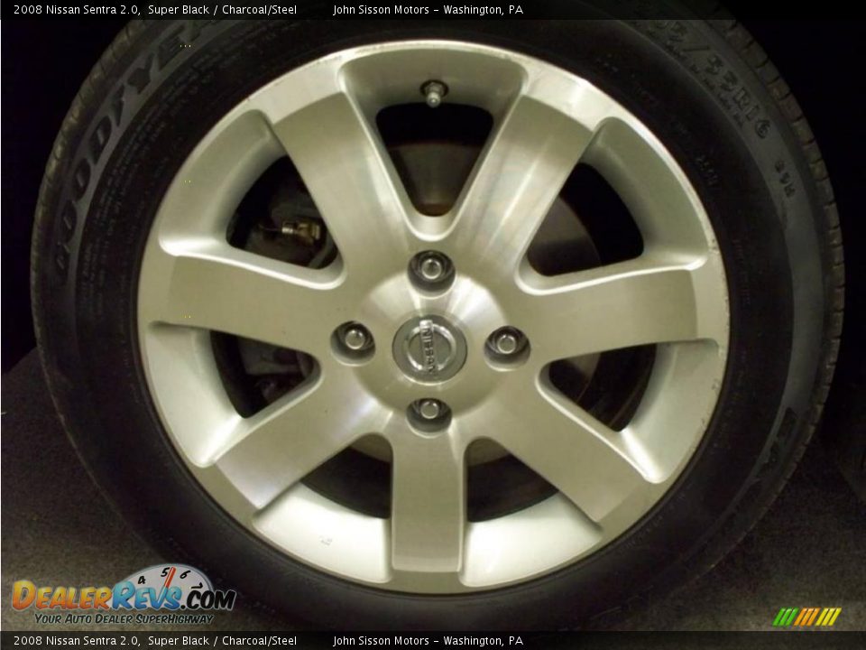 2008 Nissan Sentra 2.0 Super Black / Charcoal/Steel Photo #8