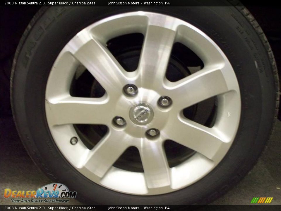 2008 Nissan Sentra 2.0 Super Black / Charcoal/Steel Photo #9