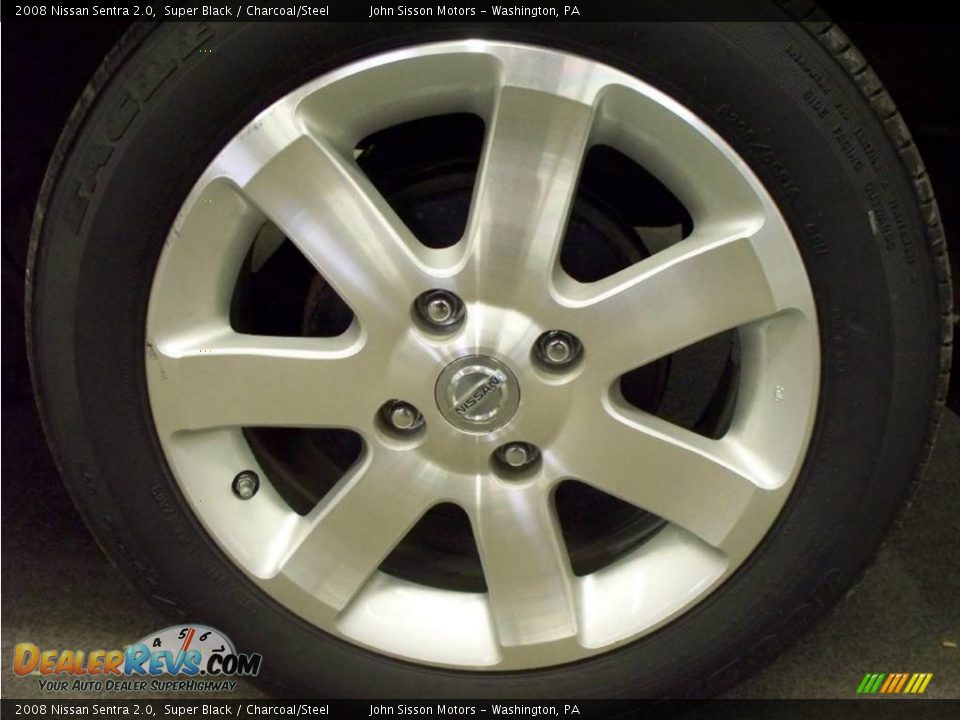 2008 Nissan Sentra 2.0 Super Black / Charcoal/Steel Photo #10