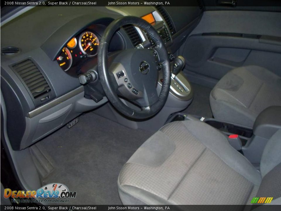 2008 Nissan Sentra 2.0 Super Black / Charcoal/Steel Photo #13