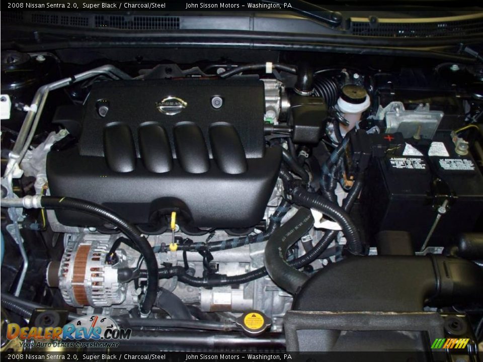 2008 Nissan Sentra 2.0 Super Black / Charcoal/Steel Photo #20
