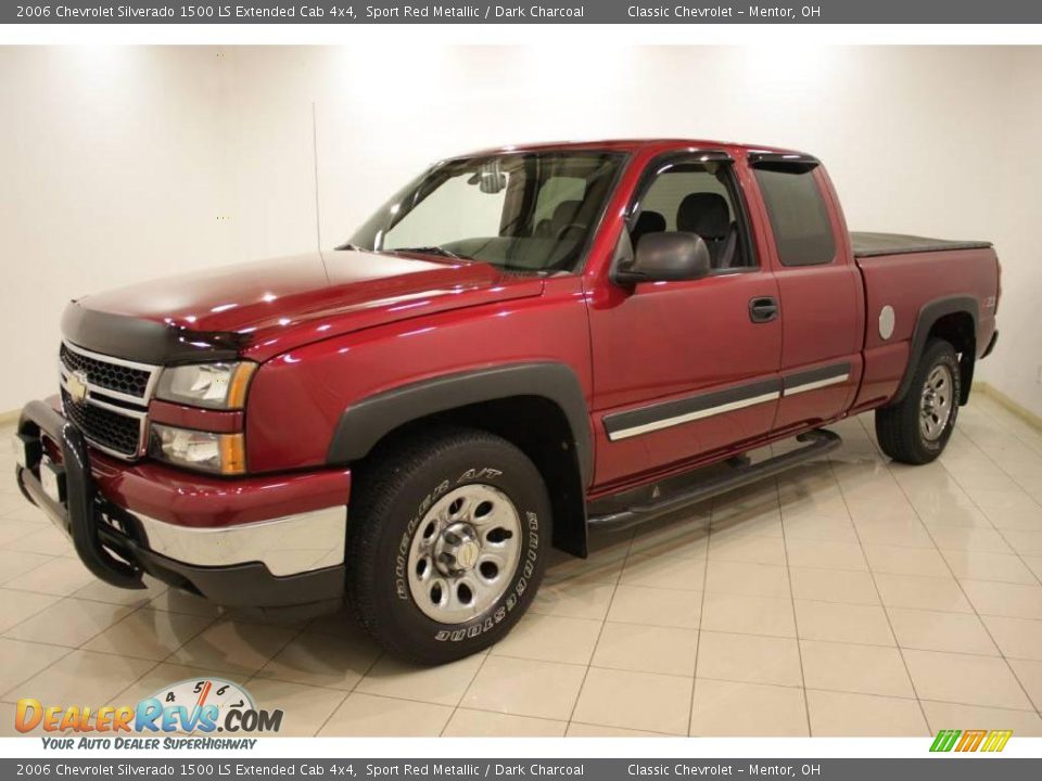 2006 Chevrolet Silverado 1500 LS Extended Cab 4x4 Sport Red Metallic / Dark Charcoal Photo #3
