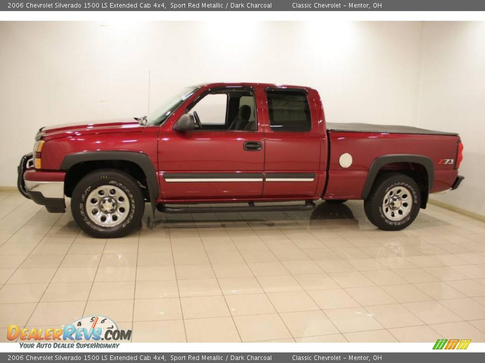 2006 Chevrolet Silverado 1500 LS Extended Cab 4x4 Sport Red Metallic / Dark Charcoal Photo #4