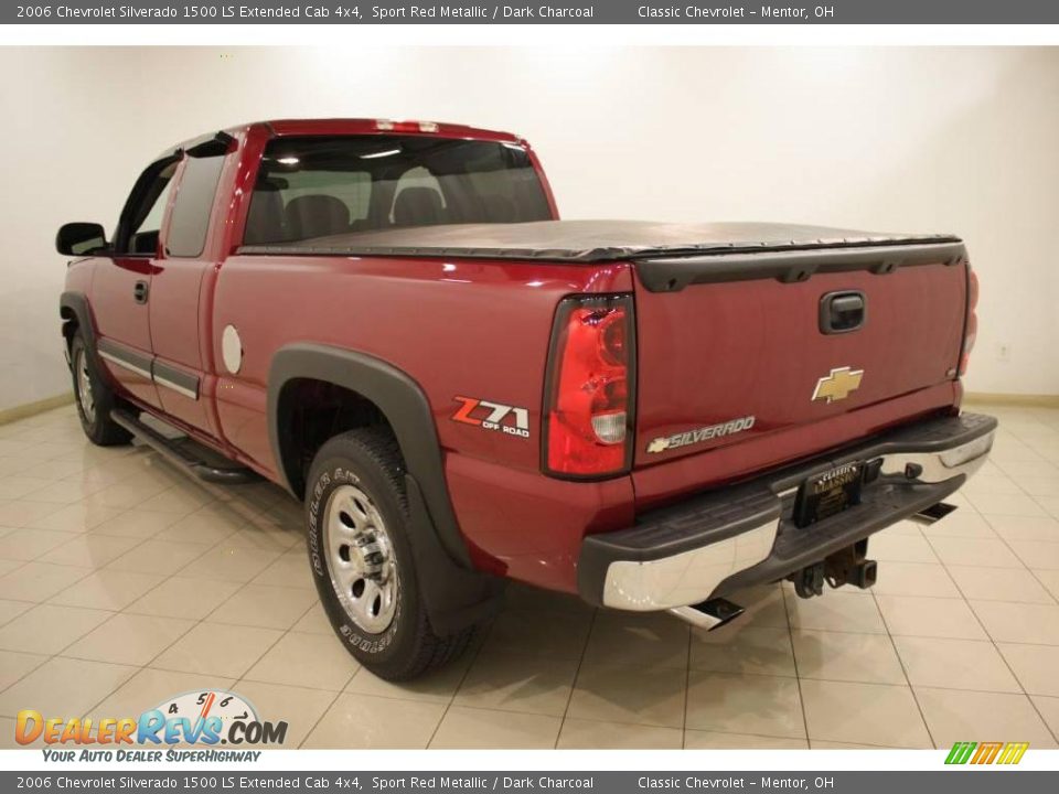 2006 Chevrolet Silverado 1500 LS Extended Cab 4x4 Sport Red Metallic / Dark Charcoal Photo #5