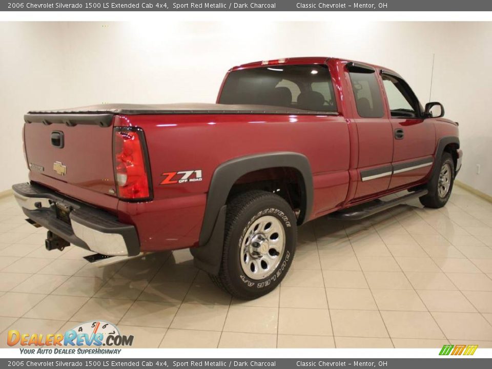 2006 Chevrolet Silverado 1500 LS Extended Cab 4x4 Sport Red Metallic / Dark Charcoal Photo #6