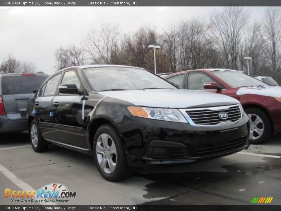 2009 Kia Optima LX Ebony Black / Beige Photo #3