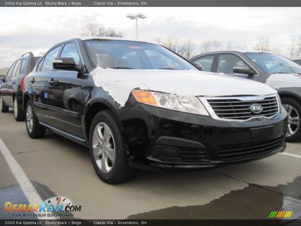 2009 Kia Optima LX Ebony Black / Beige Photo #3