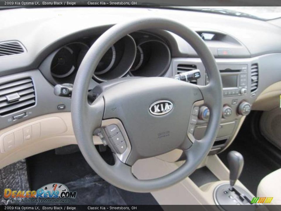 2009 Kia Optima LX Ebony Black / Beige Photo #10