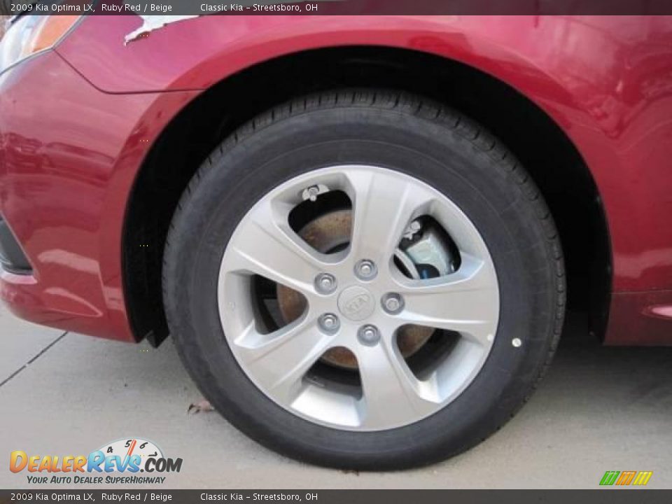 2009 Kia Optima LX Ruby Red / Beige Photo #5