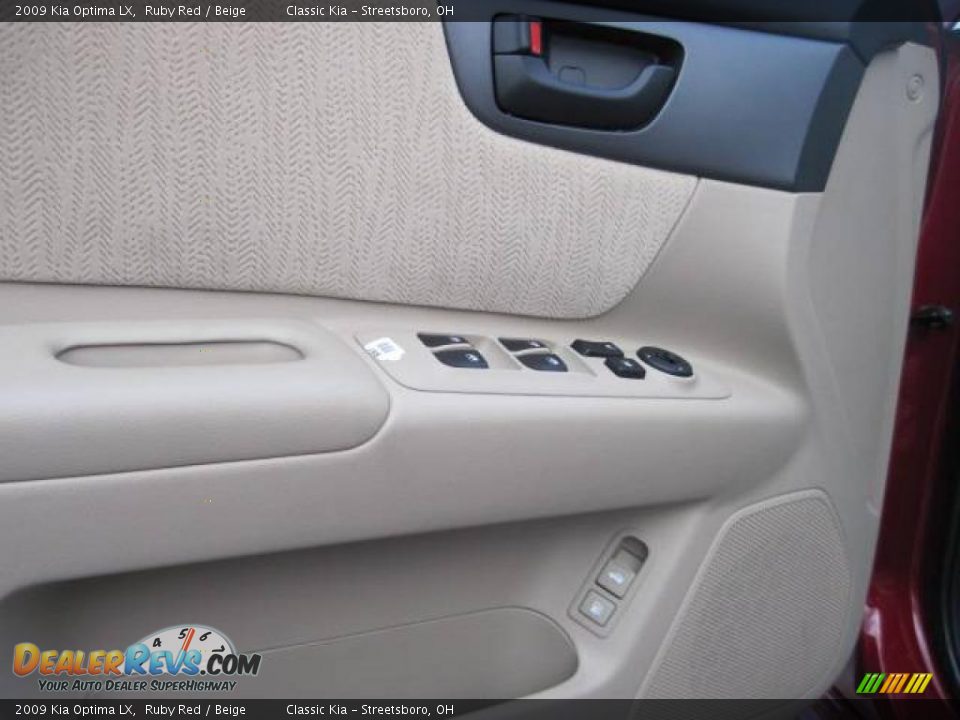 2009 Kia Optima LX Ruby Red / Beige Photo #6