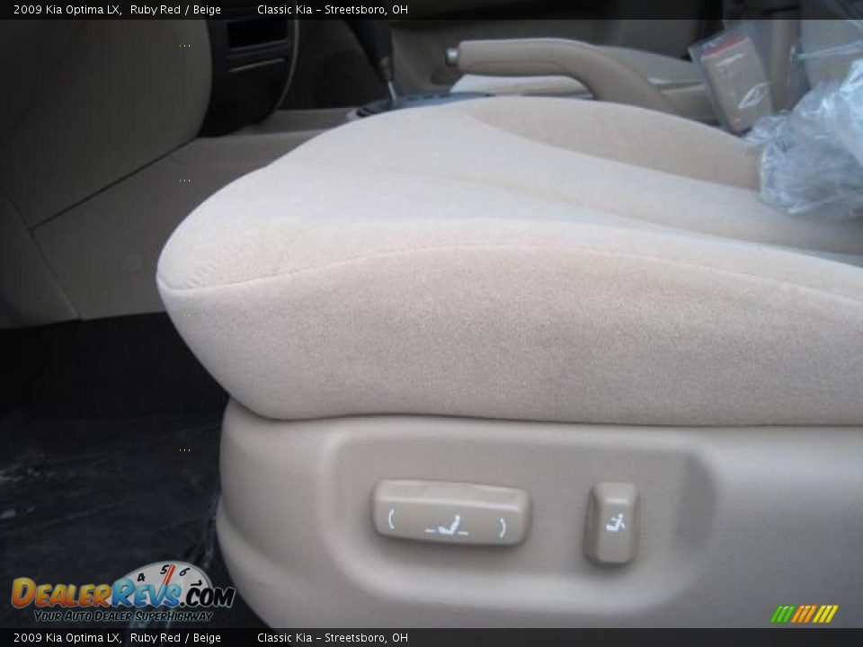 2009 Kia Optima LX Ruby Red / Beige Photo #7